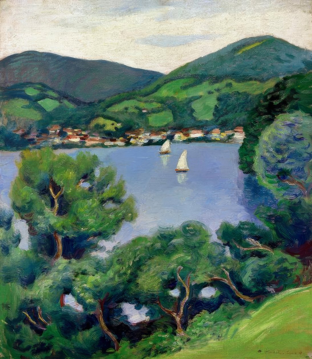 منظر من Tegernsee بواسطة أغسطس ماكي