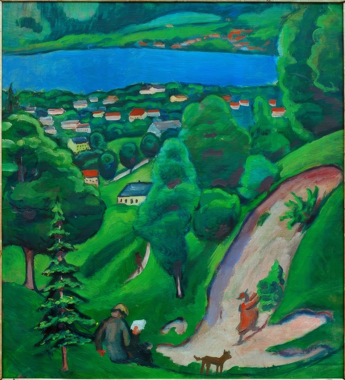 المناظر الطبيعية في Tegernsee بواسطة أغسطس ماكي