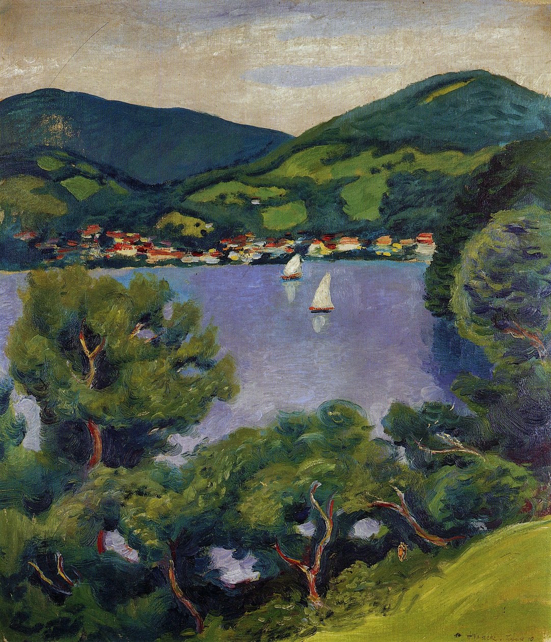 المناظر الطبيعية في Tegernsee بواسطة أغسطس ماكي