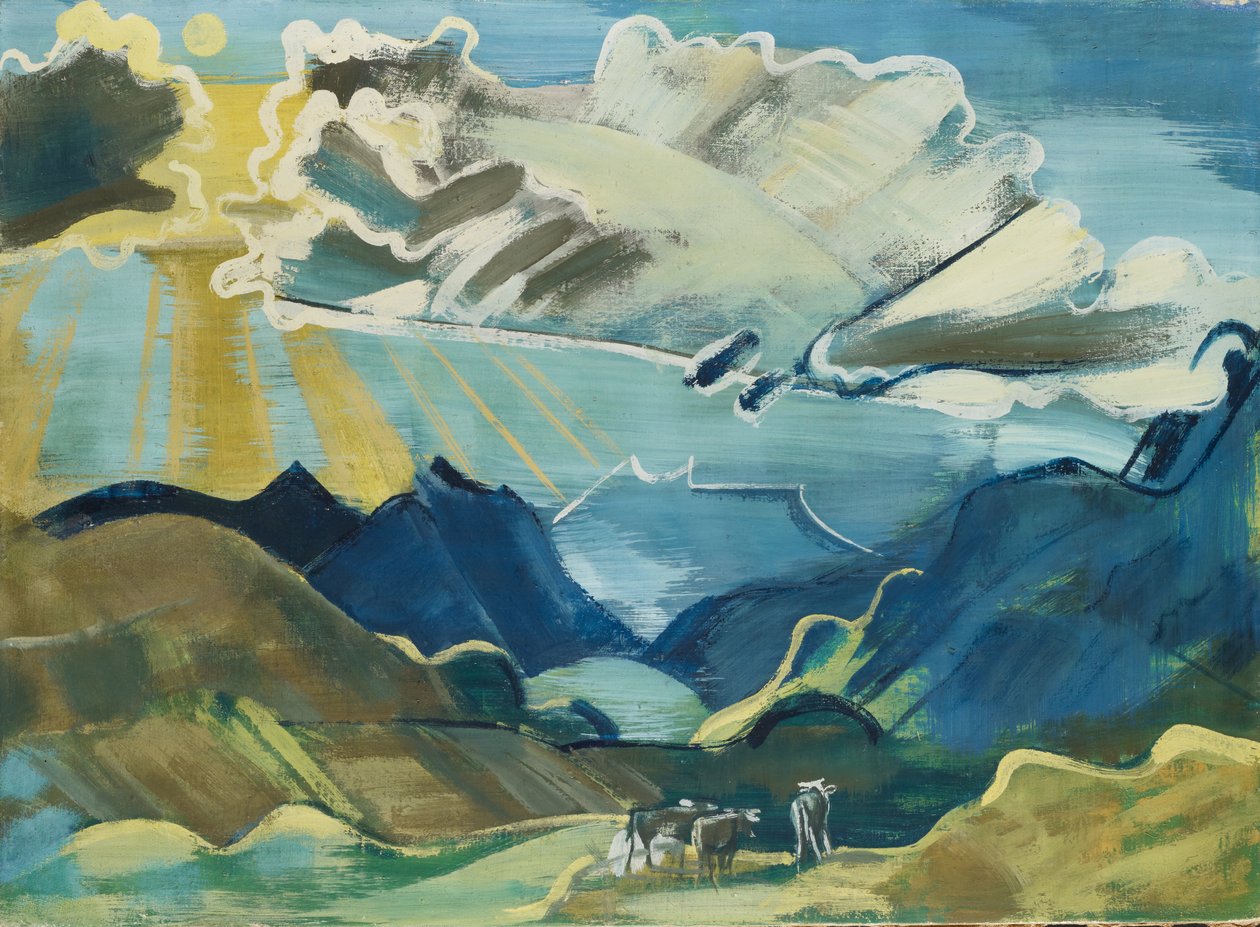 بالمالم مع Schächental و Uri Rotstock ، 1927-28 (طلاء الطين على قماش) بواسطة أغسطس باببرغر