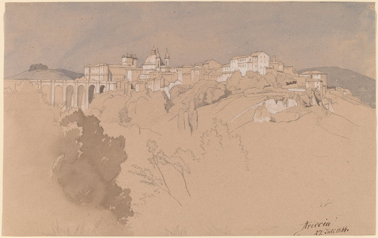 Ariccia شوهد من عبر الوادي بواسطة أغسطس كريستيان جيست