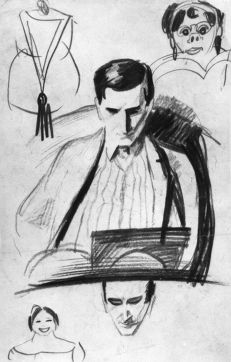 فرانز مارك ، صورة - رسم ماكي بواسطة أغسطس ماكي