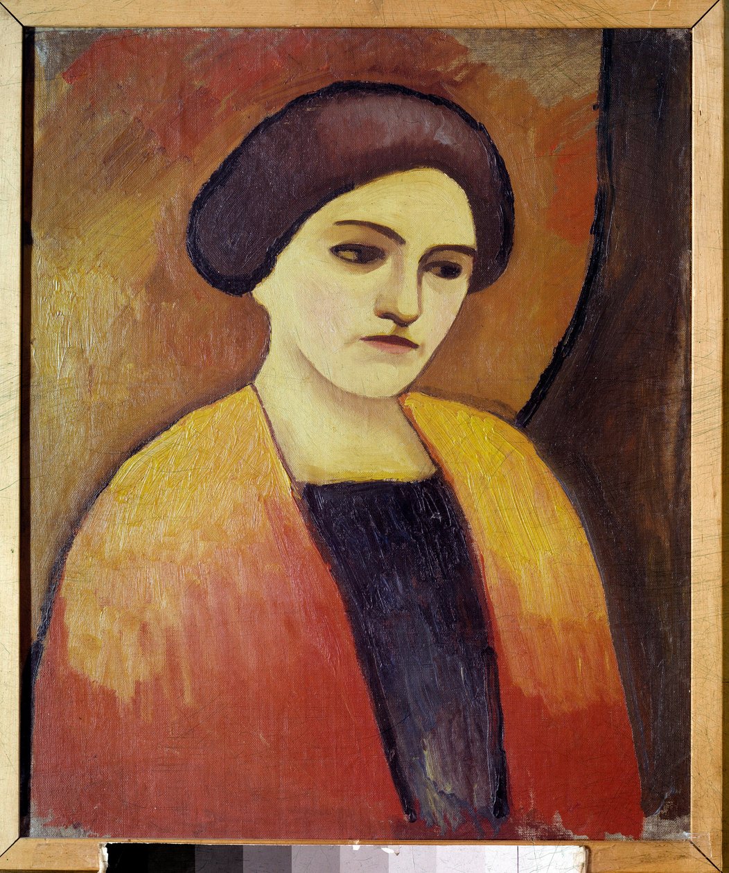 صورة مدام ماك ، زوجة الرسام لوحة لأوغست ماكي (1887-1914) 1911 باريس ، متحف البلدية للفن الحديث بواسطة أغسطس ماكي