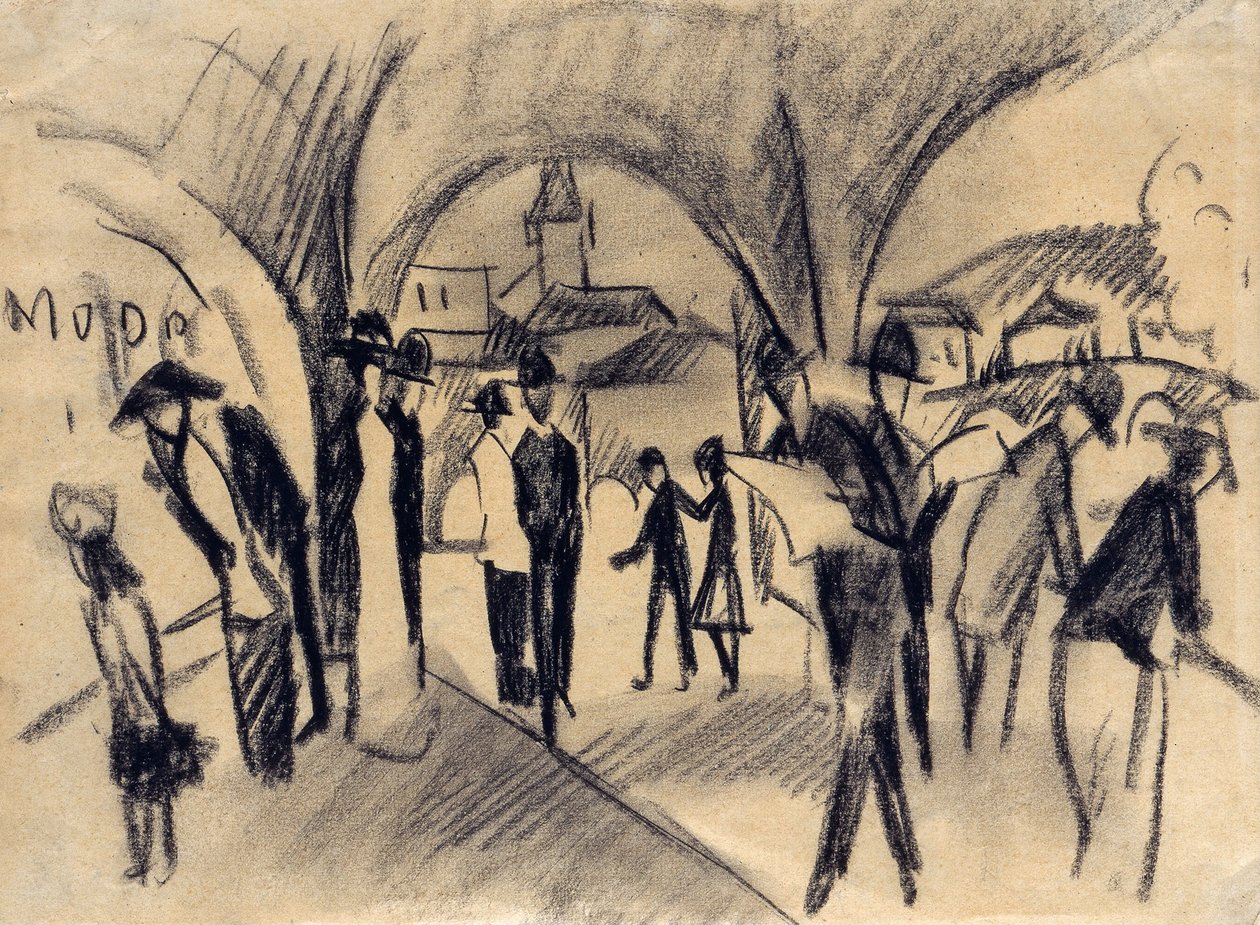 مشهد تحت الممرات في ثون ، 1913 بواسطة أغسطس ماكي