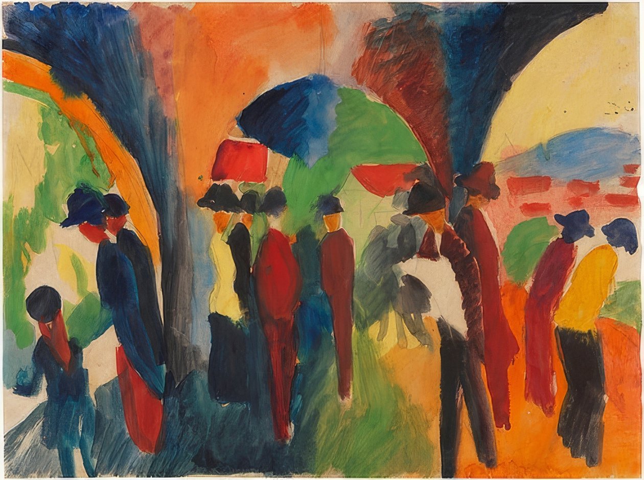 تحت العرش ثون (عزر ووكر). 1913 بواسطة أغسطس ماكي
