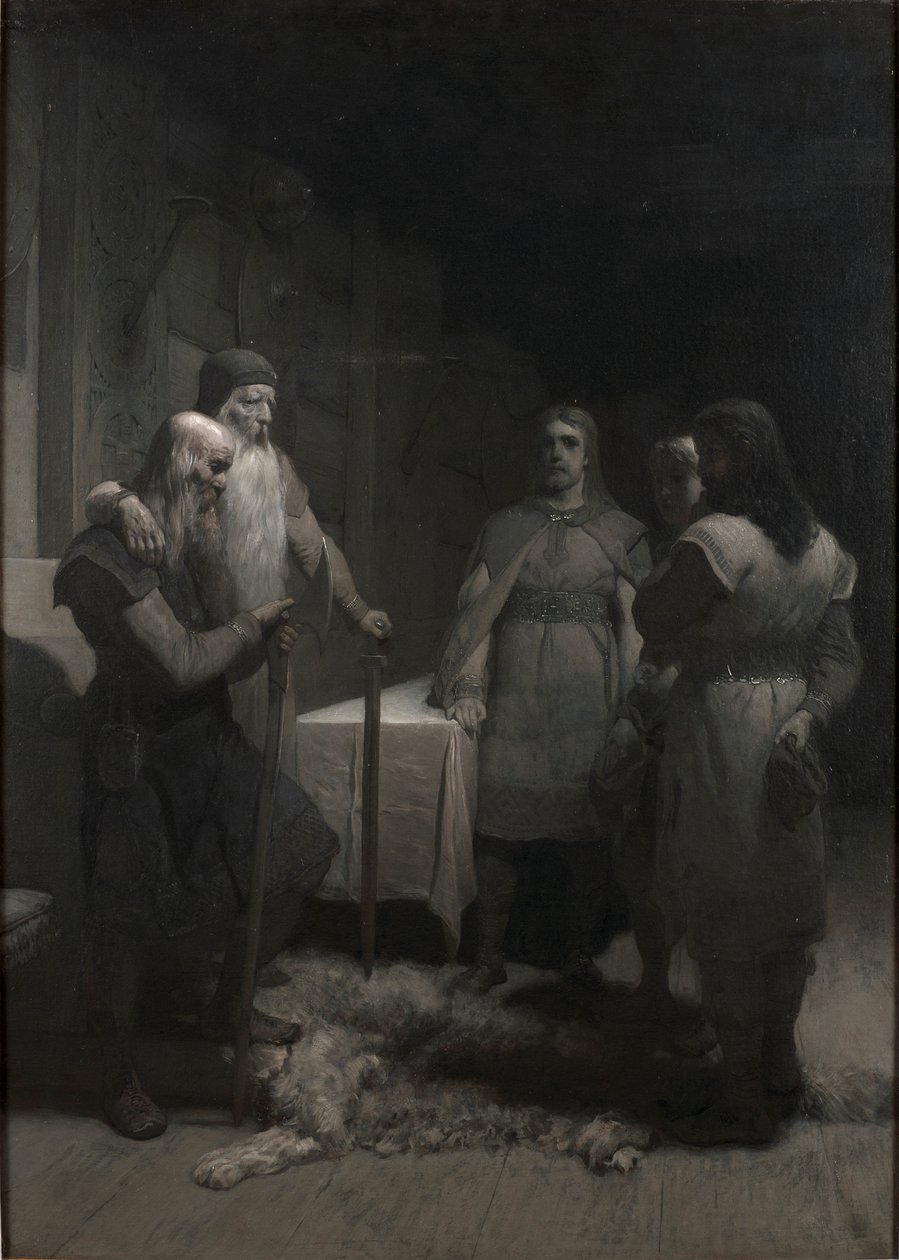 ملحمة Frithiof: King Bele و Thorsten Vikingsson ، 1880. بواسطة أغسطس Malmström