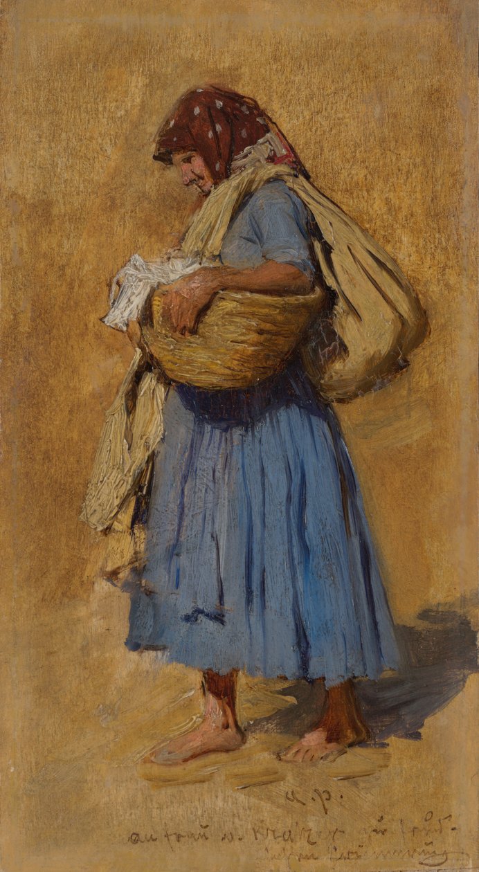 زوجة مزارع تنفخ أنفها ، حوالي 1871-1874 بواسطة أغسطس ريتر فون بيتنكوفن