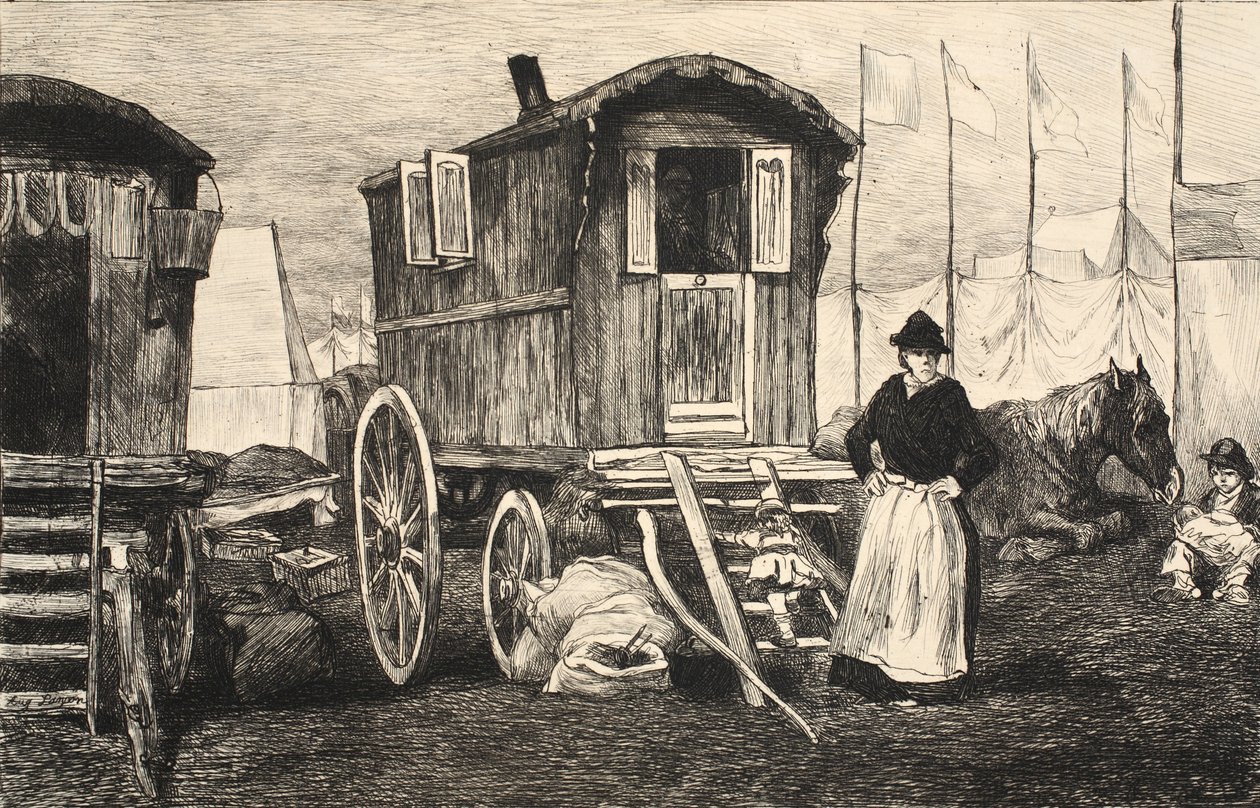 رسم توضيحي من الحانة "La Rue a Londres". بقلم G. Charpentier et Cie ، 1884 بواسطة أوغست أندريه لانكون