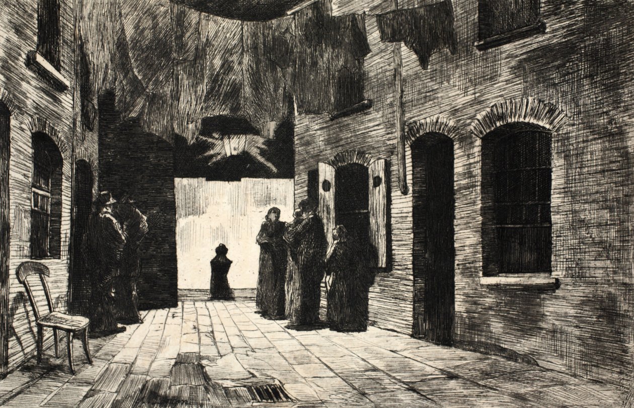 رسم توضيحي من الحانة "La Rue a Londres". بقلم G. Charpentier et Cie ، 1884 بواسطة أوغست أندريه لانكون