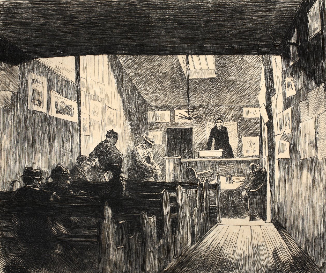رسم توضيحي من الحانة "La Rue a Londres". بقلم G. Charpentier et Cie ، 1884 بواسطة أوغست أندريه لانكون