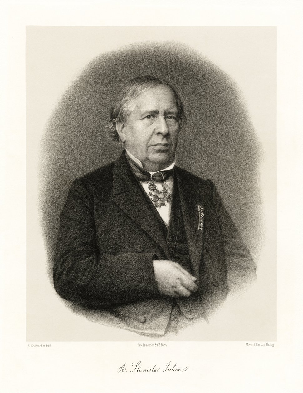 إيجنان ستانيسلاس جوليان ، 1865-1866 بواسطة أوغست شاربينتييه