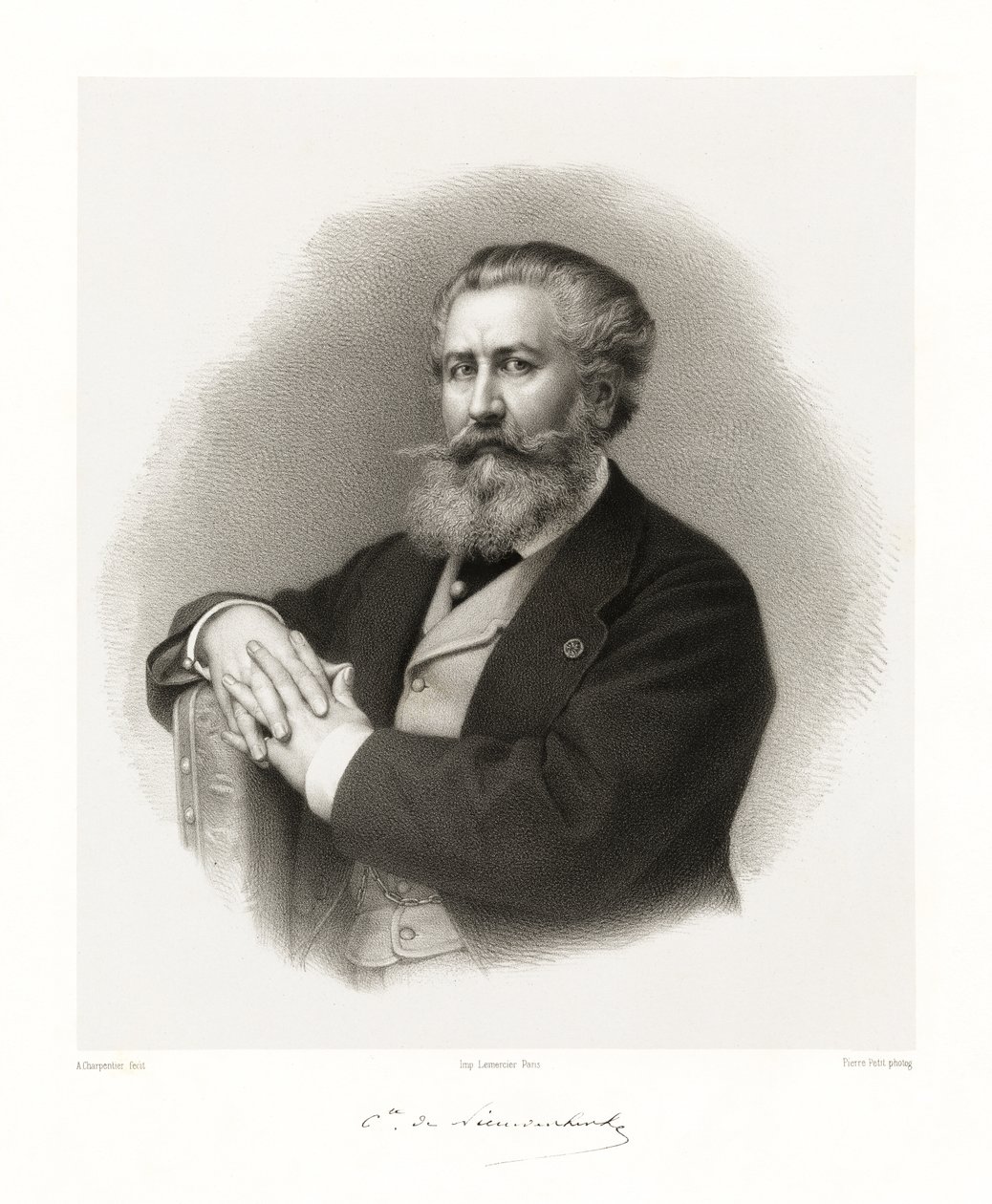 ألفريد إميليان دي نيويركيرك ، 1865-66 بواسطة أوغست شاربينتييه