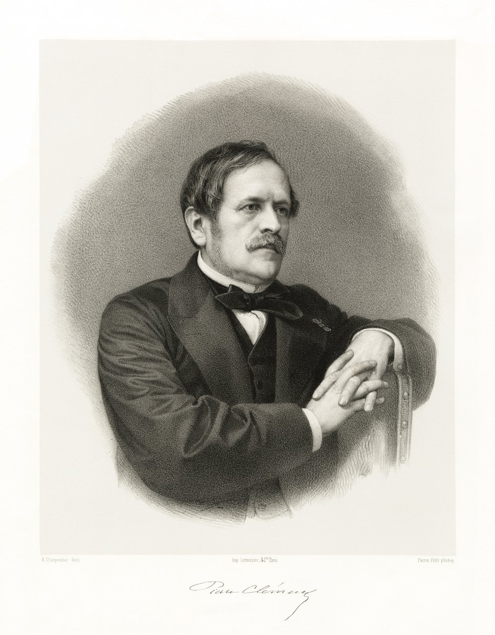 جان بيير كليمنت ، 1865-66 بواسطة أوغست شاربينتييه