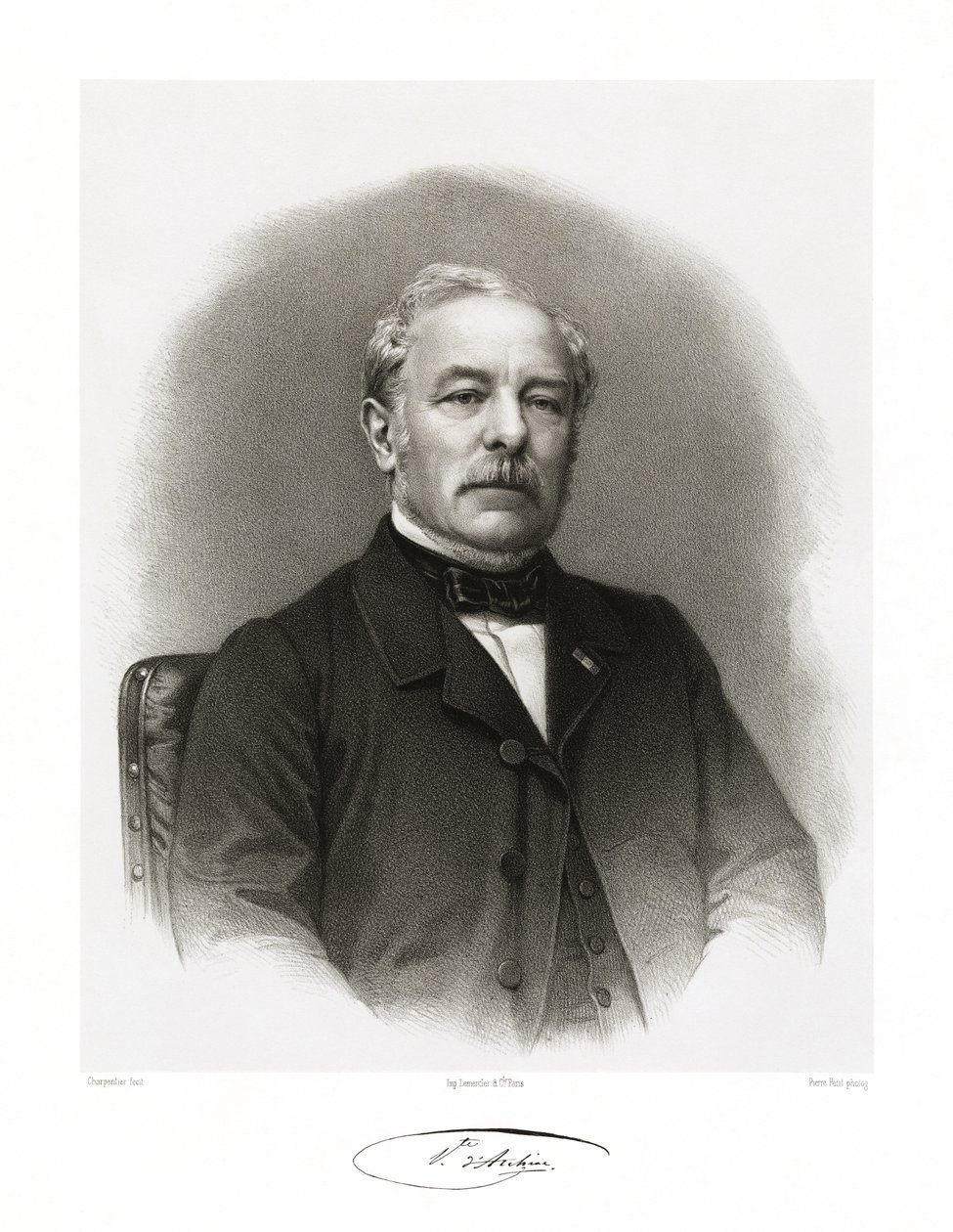 Étienne Jules Adolphe Desmier de Saint-Simon، Vicomte d؟ Archiac، 1865-66 بواسطة أوغست شاربينتييه
