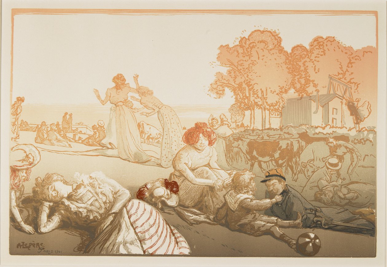 Bucolic الحديثة ، 1901 بواسطة أوغست لويس ليبيري