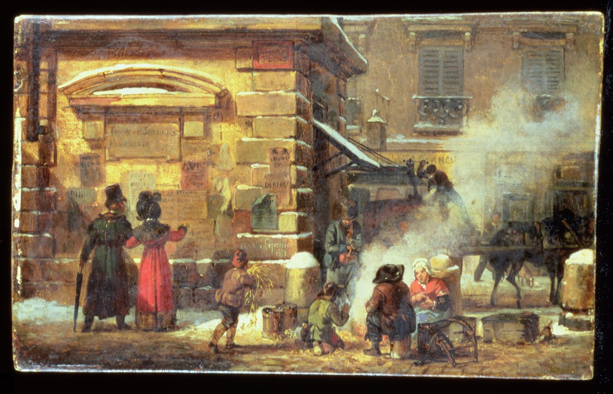 مشهد الشارع الفرنسي ، 1821 بواسطة أوغست كزافييه ليبرينس