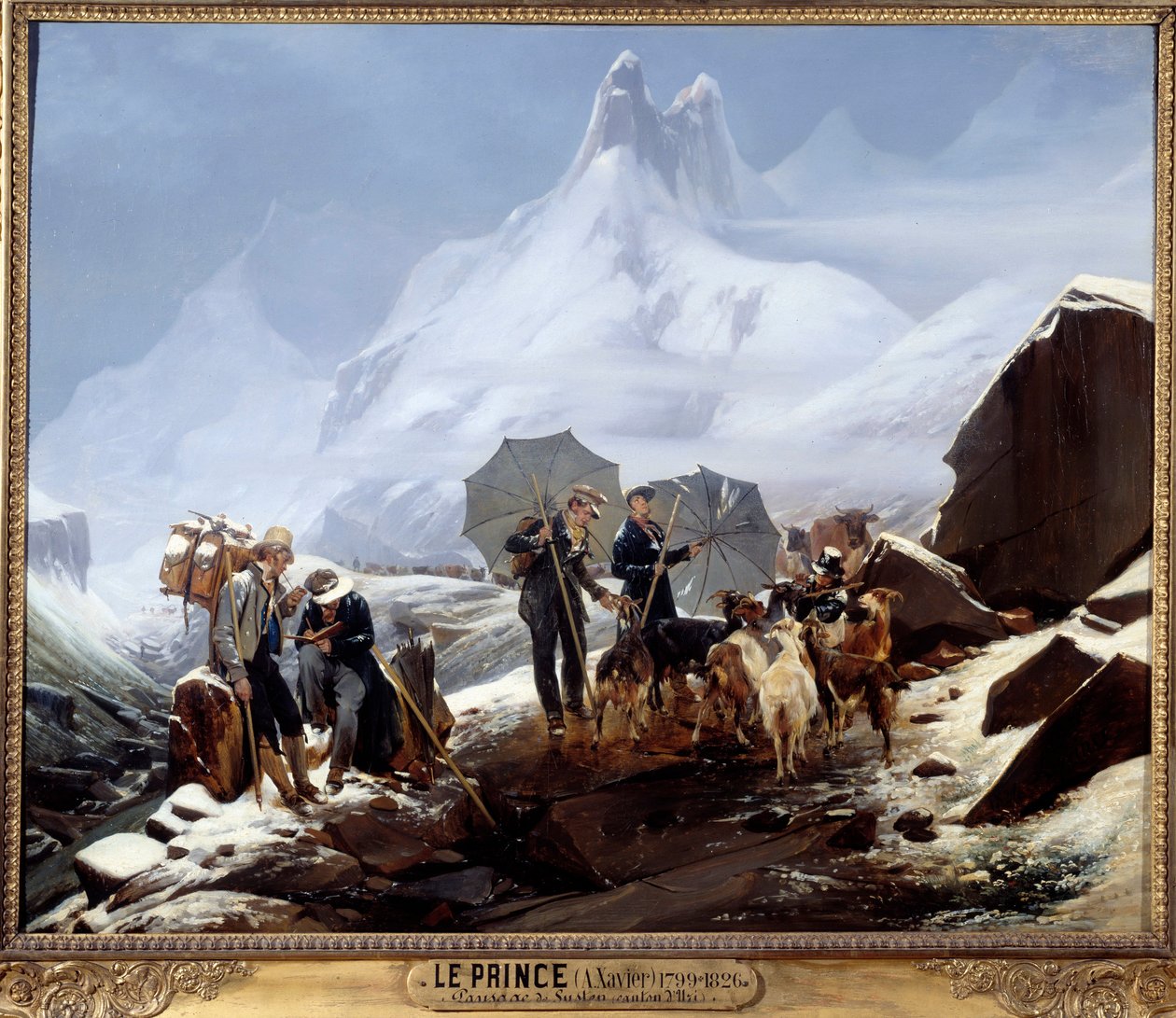 منظر طبيعي لسوستن (جبال الألب السويسرية). لوحة أوغست كزافييه ليبرنس (1799-1826) بواسطة أوغست كزافييه ليبرينس