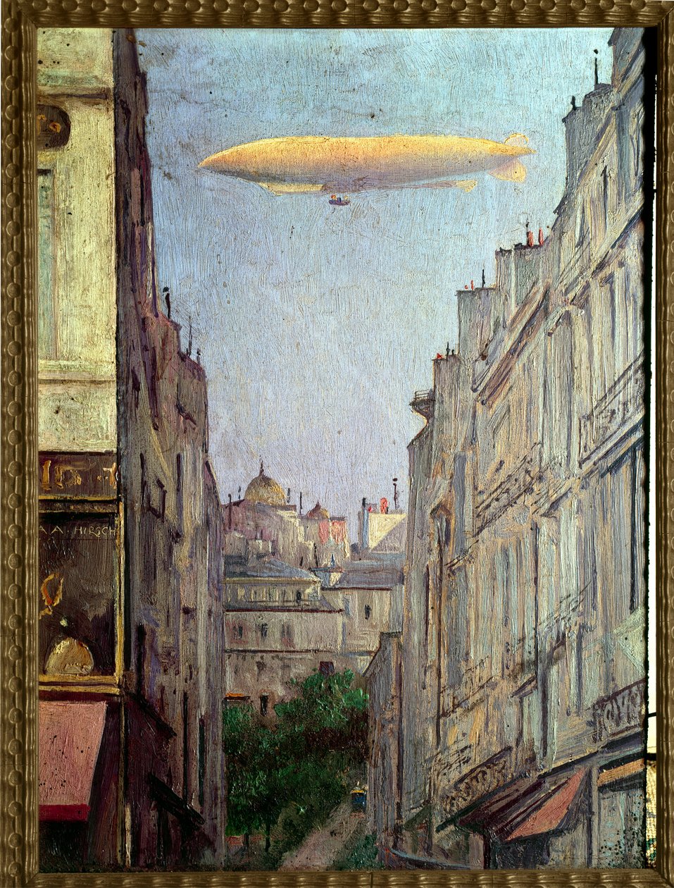 جمهورية المناطيد "فوق باريس عام 1909" لوحة رسمها أوغست ألكسندر هيرش (1833-1912) مجموعة خاصة 1909 بواسطة أوغست الكسندر هيرش
