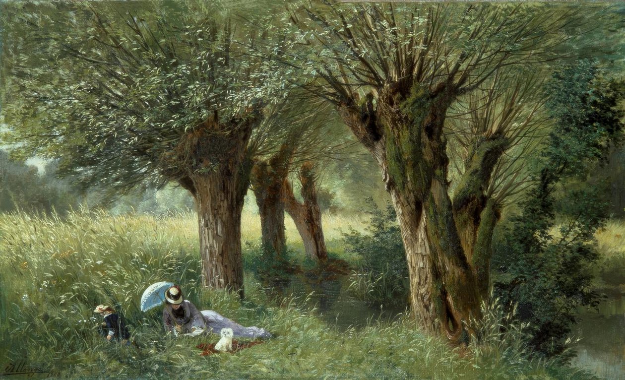 ألونجي ، في المرج - الرسم ، 1880 بواسطة أوغست ألونجي