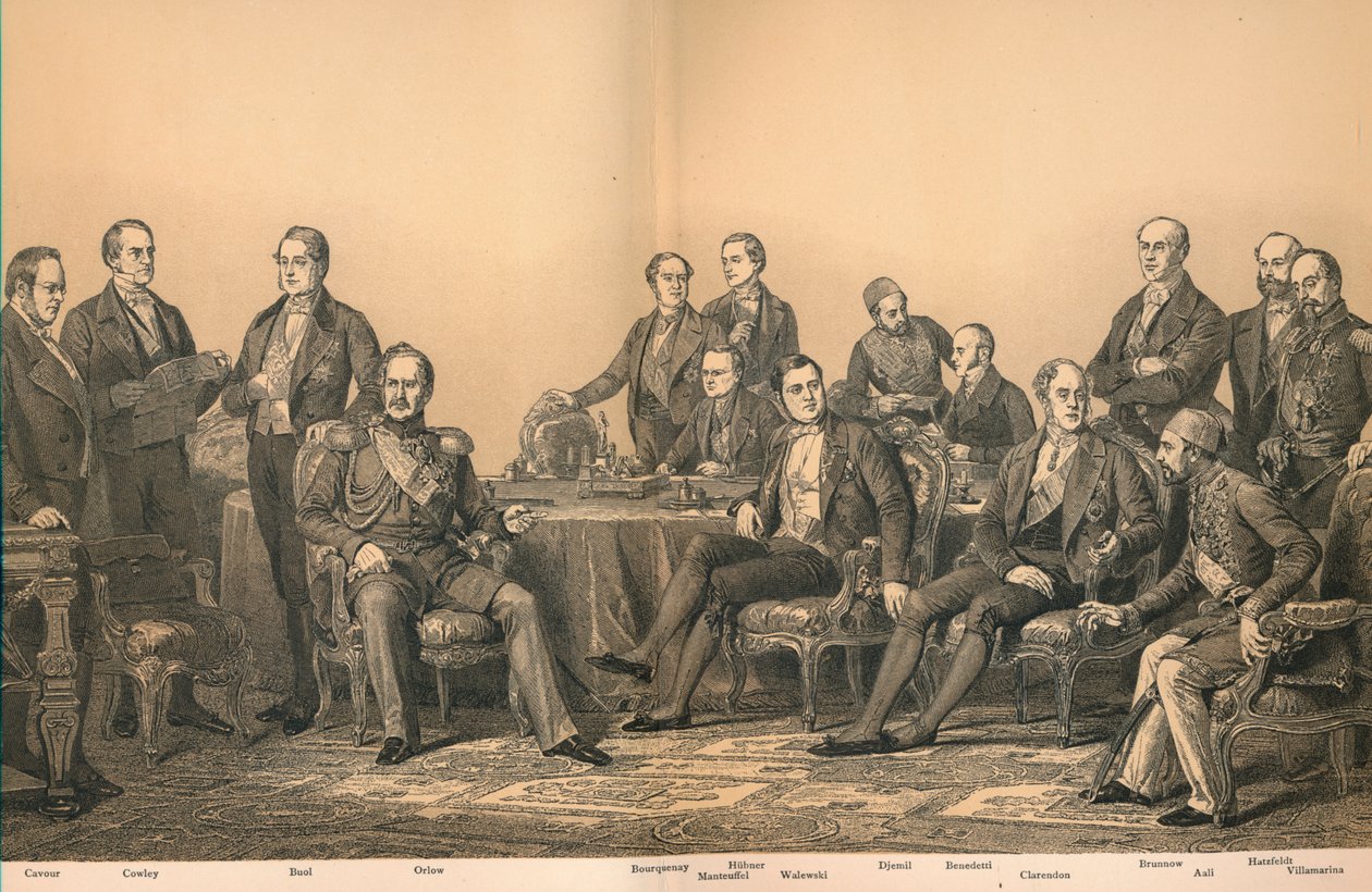 "مؤتمر باريس عام 1856" ، 1907 بواسطة أوغست بلانشارد