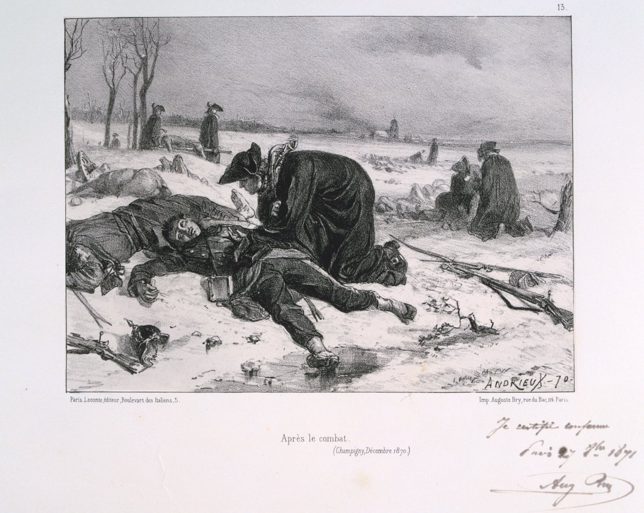 بعد معركة شامبيني ، الحرب الفرنسية البروسية ، 1870 1871. بواسطة أوغست بري