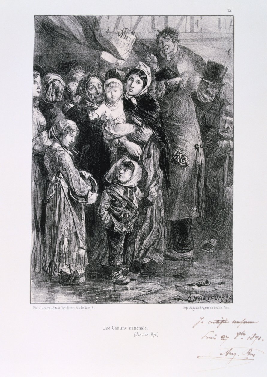 كانتين ناشيونال ، حصار باريس ، الحرب الفرنسية البروسية ، يناير 1871 بواسطة أوغست بري