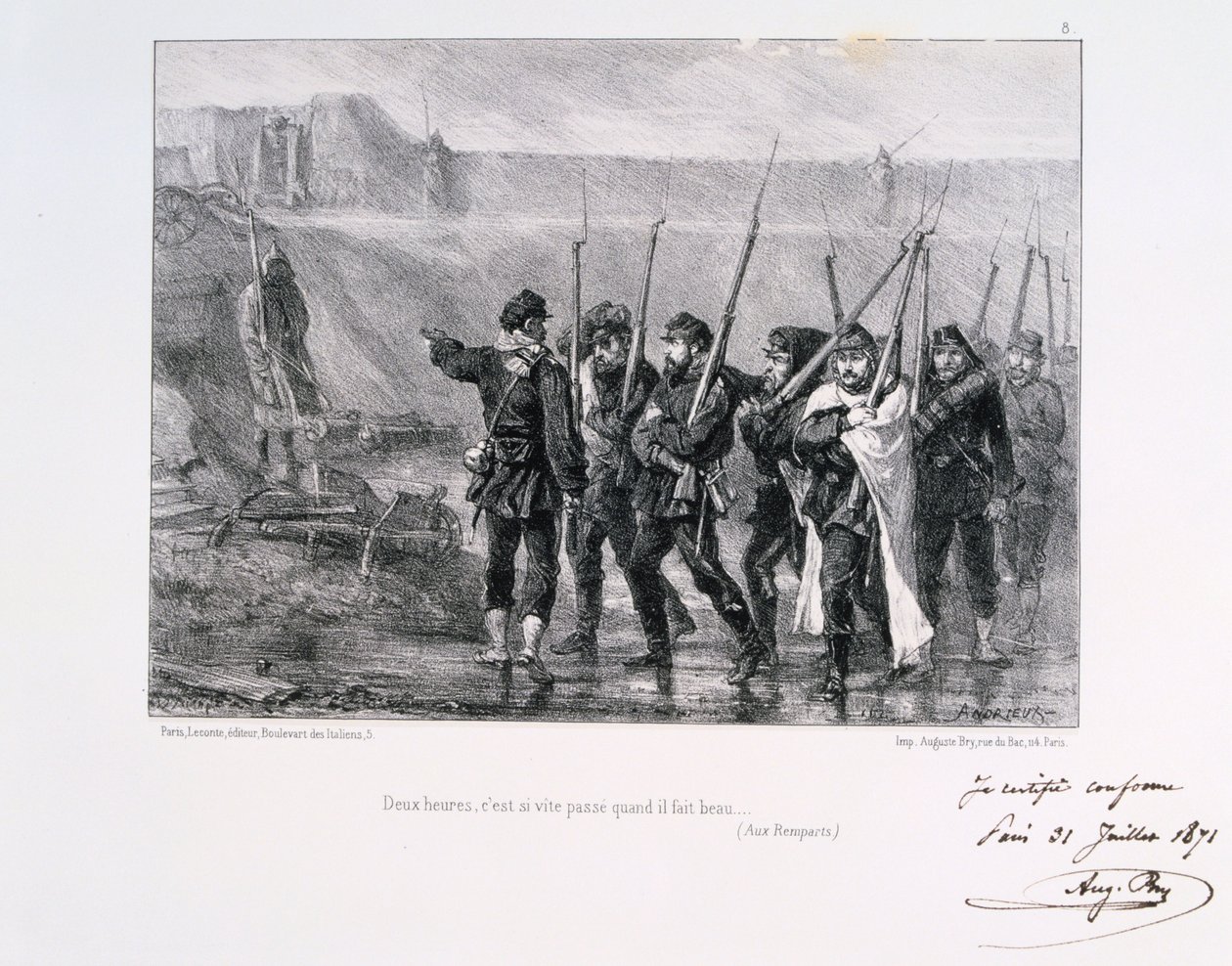 ساعتان سريعتان جدًا عندما يكون الطقس جيدًا ، حصار باريس ، 1870-1871 1871 بواسطة أوغست بري