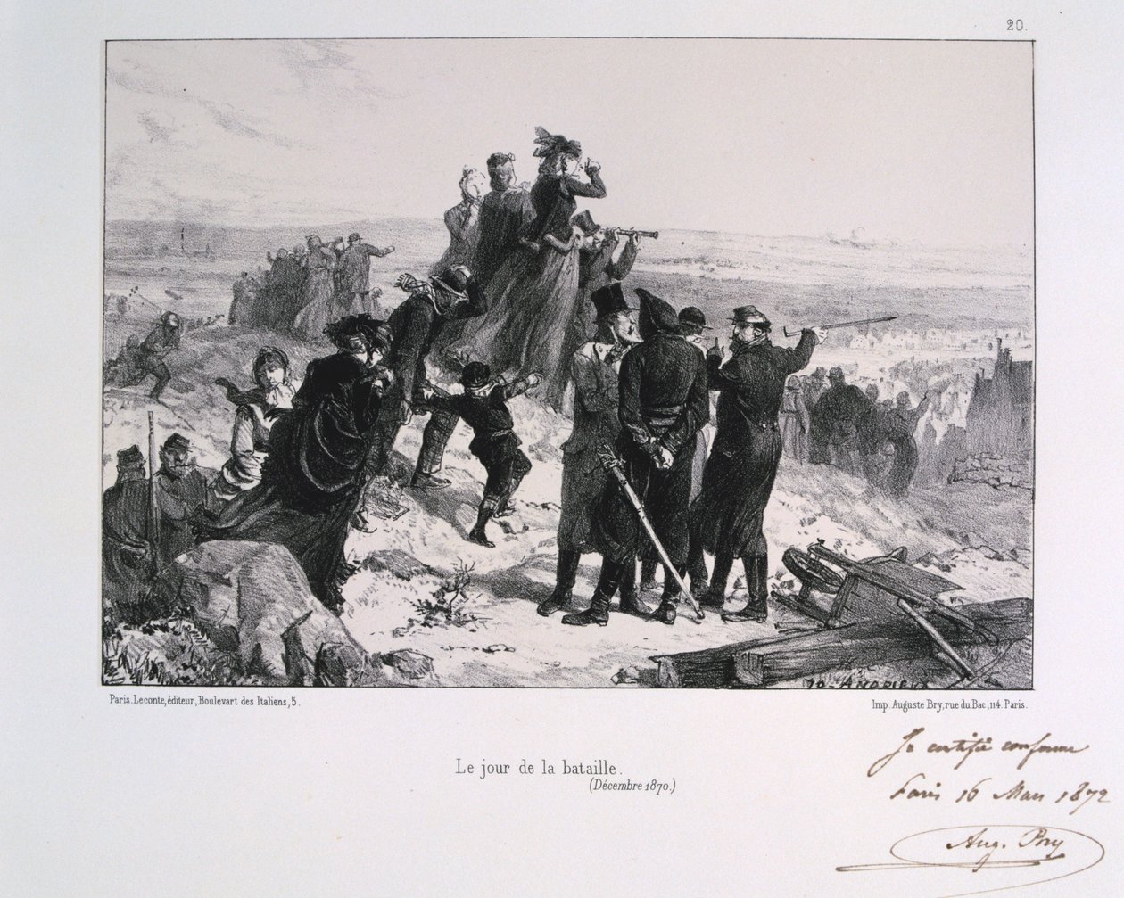Le Jour du Bataille يوم المعركة ، حصار باريس ، الحرب الفرنسية البروسية ، 1870 1871 بواسطة أوغست بري