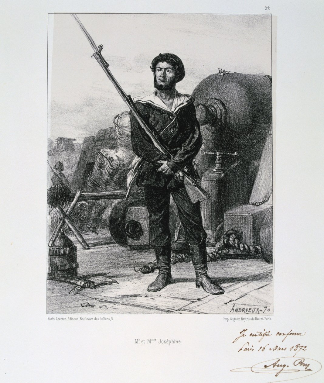 السيد والسيدة جوزفين ، حصار باريس ، الحرب الفرنسية البروسية ، 1870 1872 بواسطة أوغست بري