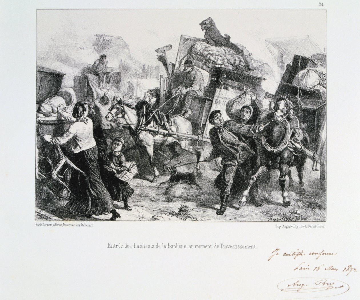 سكان الضواحي الذين وصلوا إلى باريس قبل أن يحاصر البروسيون المدينة ، 1870 1872 بواسطة أوغست بري