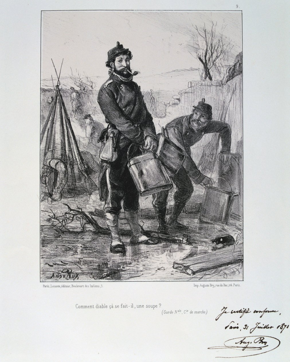 جنود الحرس الوطني ، حصار باريس ، 1870-1871 بواسطة أوغست بري