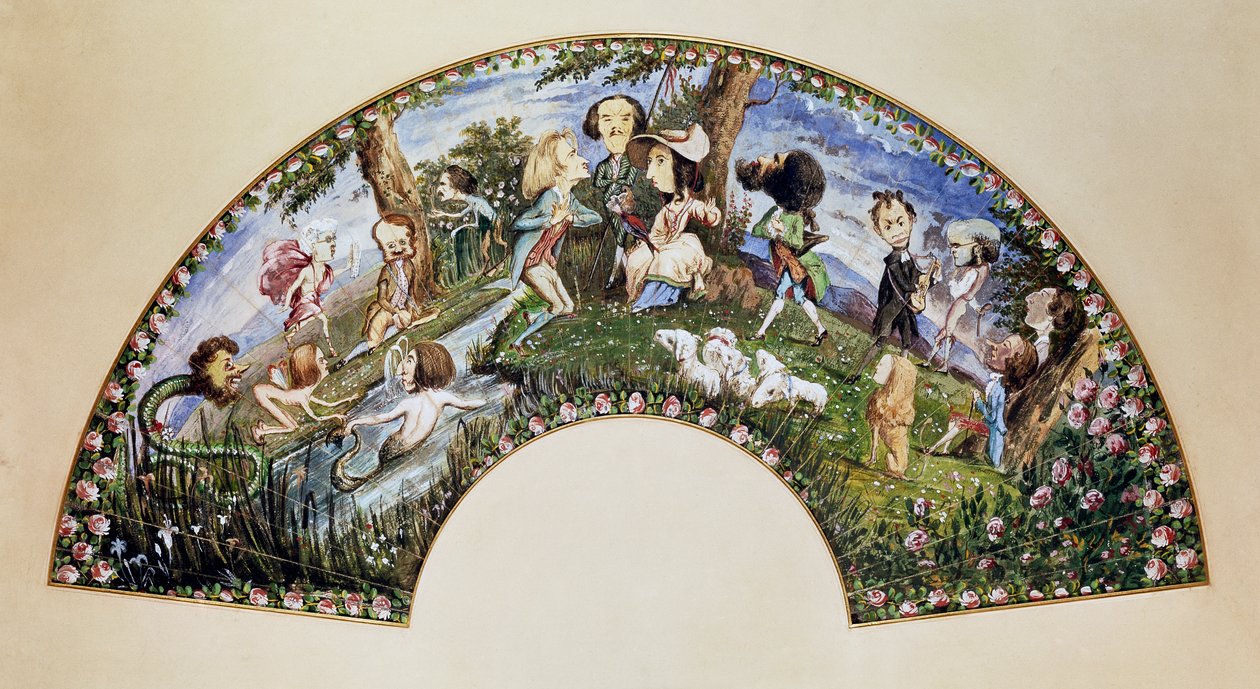 جورج ساند وأصدقاؤه في نوهانت في عام 1838 ، لوحة المعجبين بواسطة أوغست شاربنتير (1813-1880) بواسطة أوغست شاربينتييه