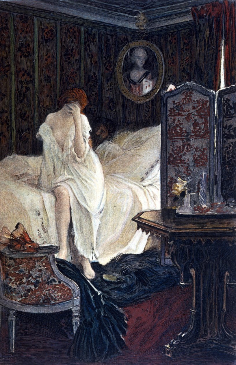 الزانية. رسم توضيحي لأوغست فرانسوا جورجيه (1862-1927) لـ "Le Lys rouge" لـ Anatole France بواسطة أوغست فرانسوا جورجيت