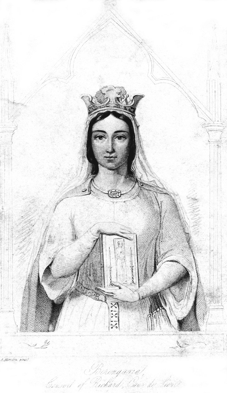 Berengaria of Navarre c1164-1230 ، زوجة الملكة للملك ريتشارد الأول 1157-1199 ، 1844 بواسطة أوغست هيرفيو
