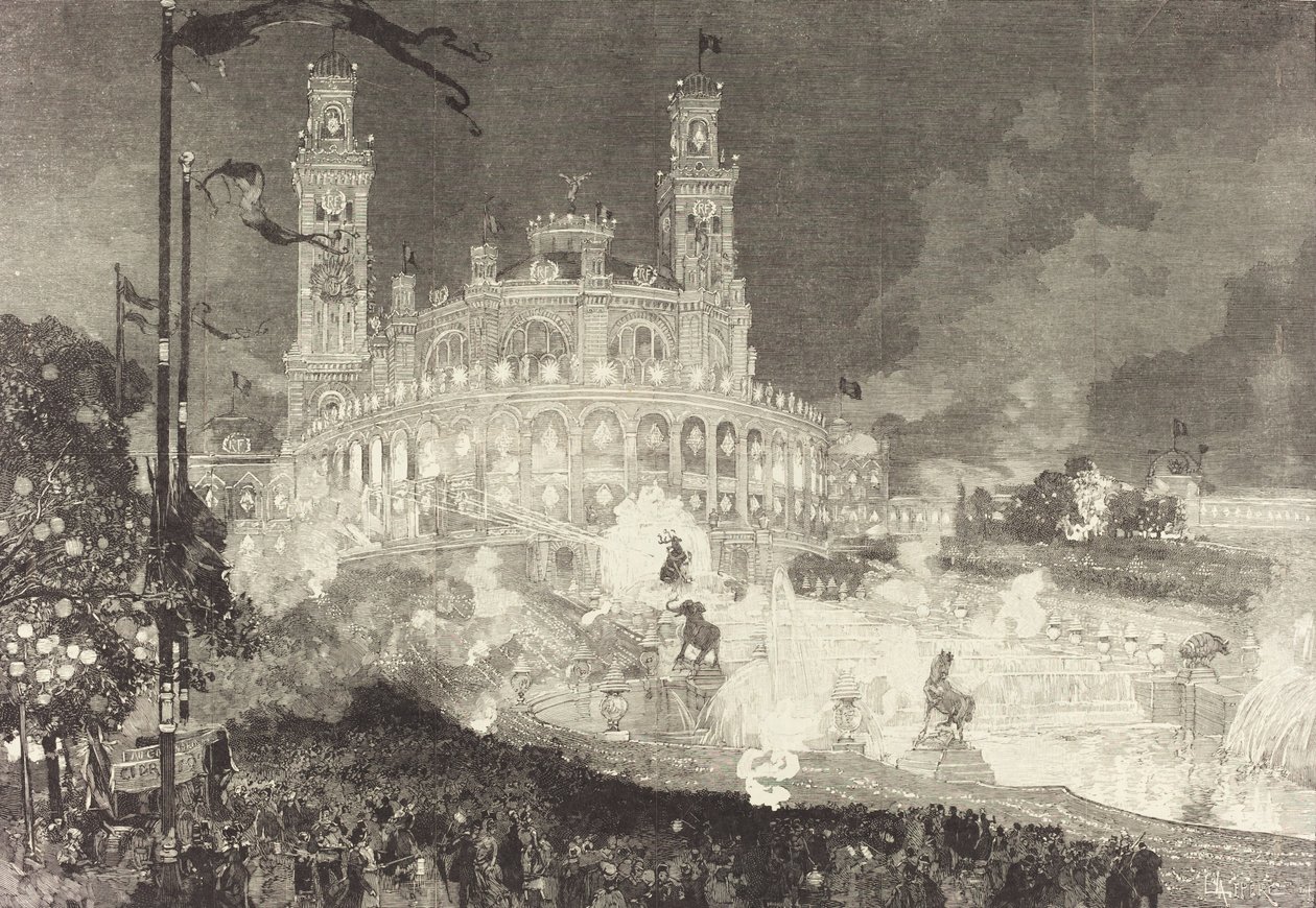 14 يوليو. إضاءة قصر تروكاديرو ، 1883. بواسطة أوغست ليبير