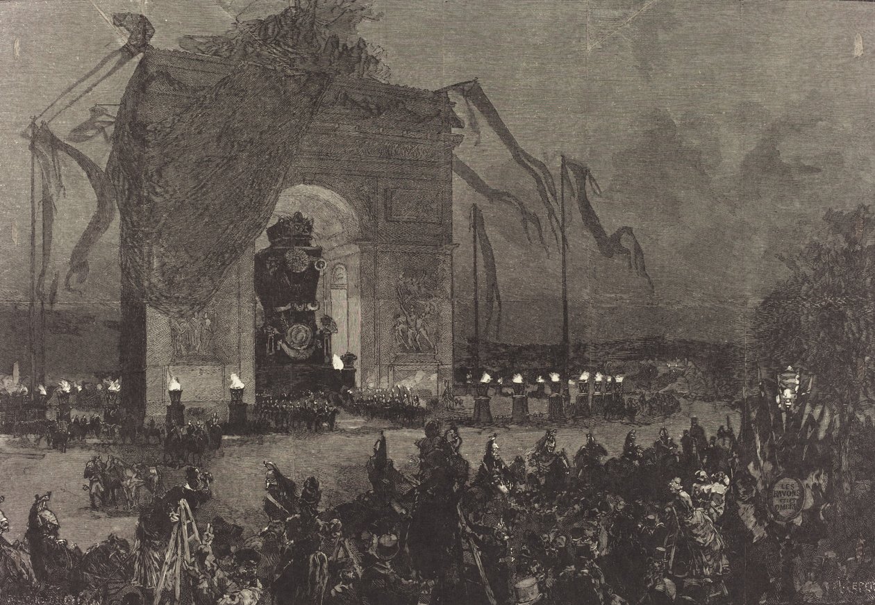 جنازة فيكتور هوغو. الوقفة الاحتجاجية ، 1885. بواسطة أوغست ليبير