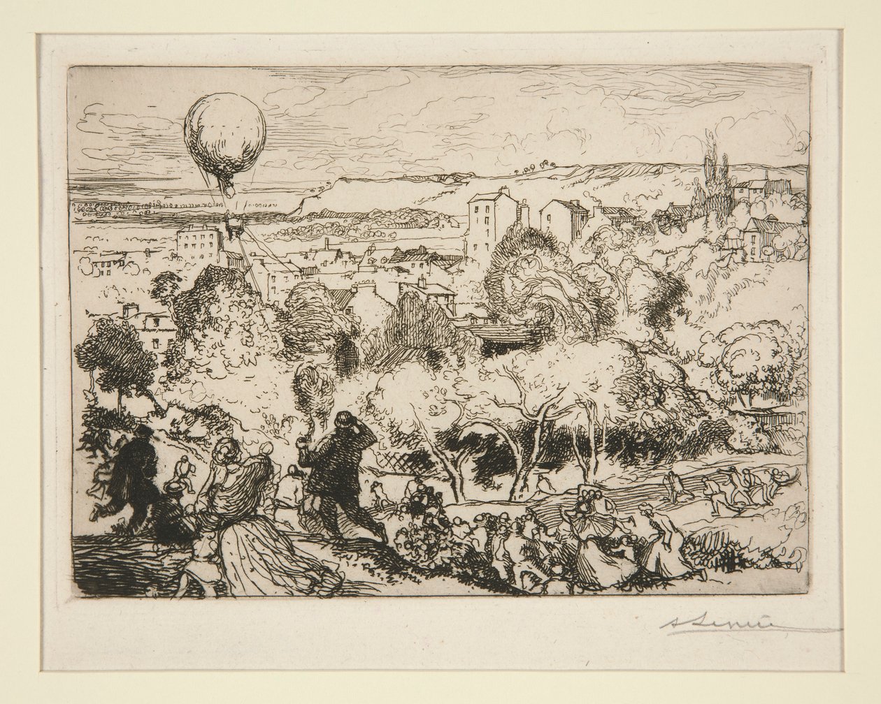 البالون المتساقط ، في Pr؟ -Saint-Gervais (The Falling Balloon ، في Pre-Saint-Gervais) بواسطة أوغست ليبير