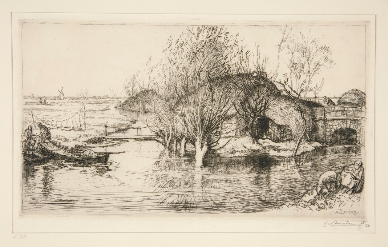 La masure inond؟ e (Vend؟ e) (The Flooded Hovel [Vendee]) بواسطة أوغست ليبير