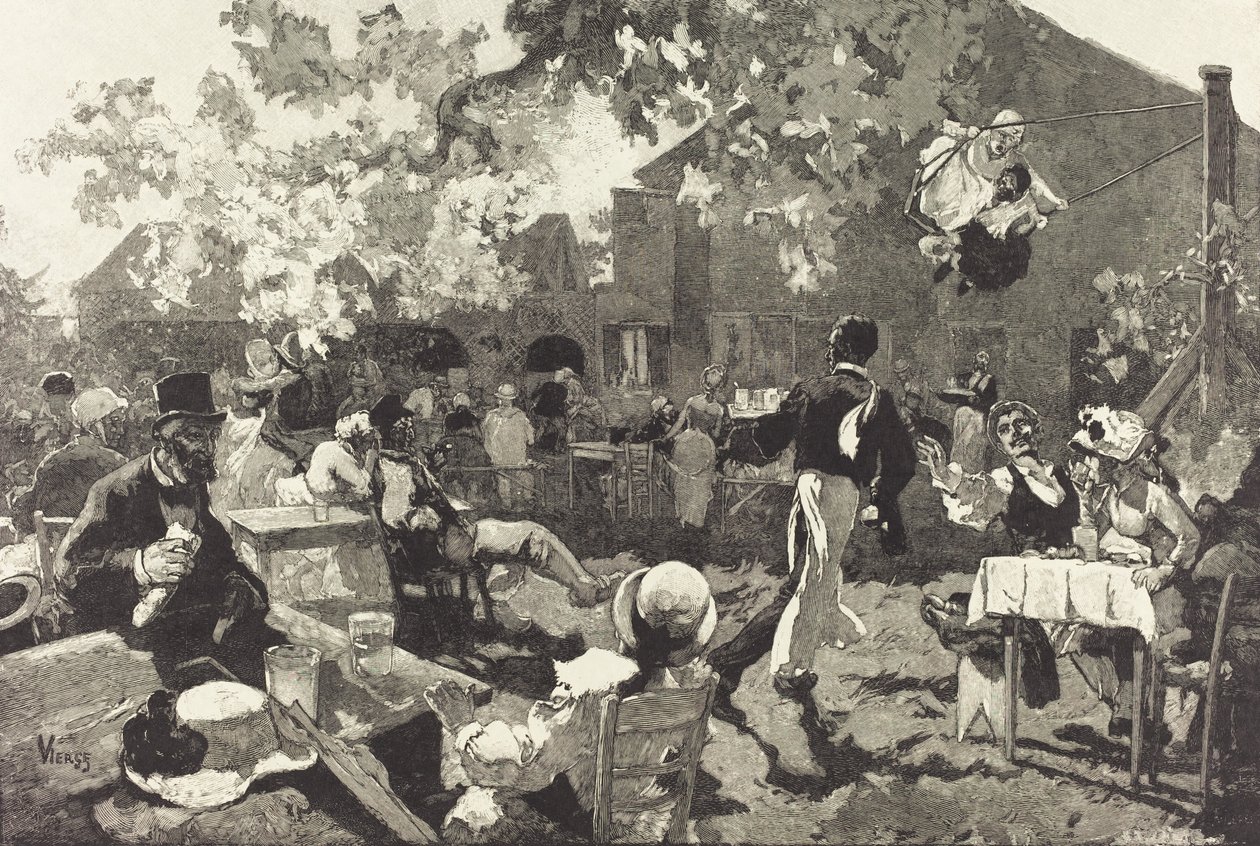 Cabaret du Coq de Bruyère في Bois de Meudon ، 1888. بواسطة أوغست ليبير