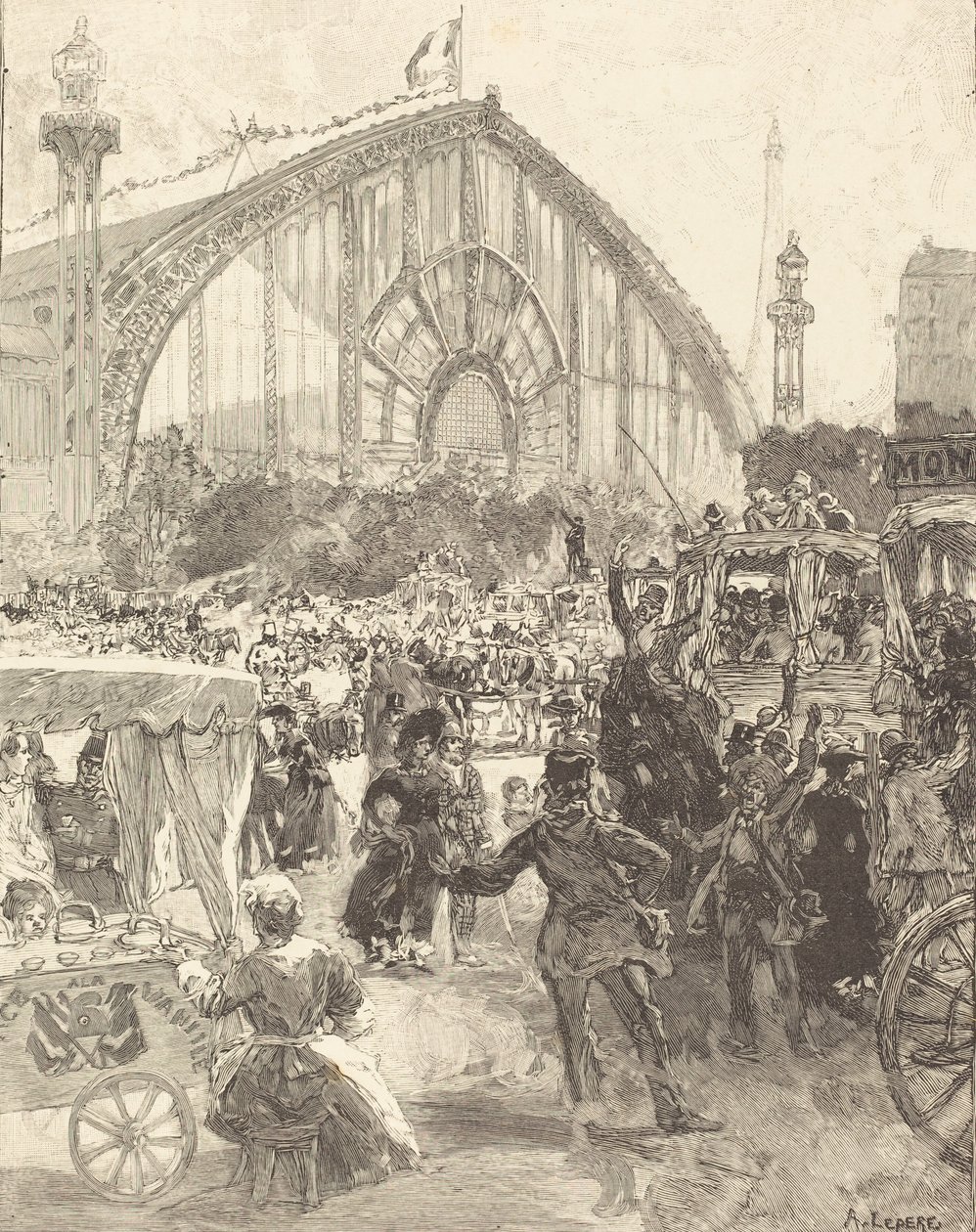 قصر الآلات ، تم نشره عام 1889. بواسطة أوغست ليبير