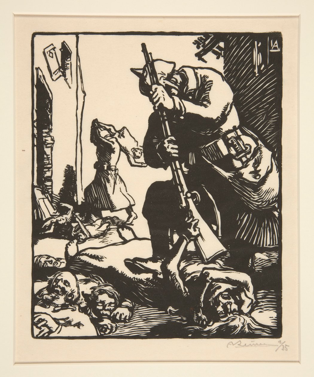 مجازر Les prussiens (The Prussian Slaughterers) ، من La Guerre de 1914 ، السلسلة الأولى ، رقم 13 بواسطة أوغست ليبير