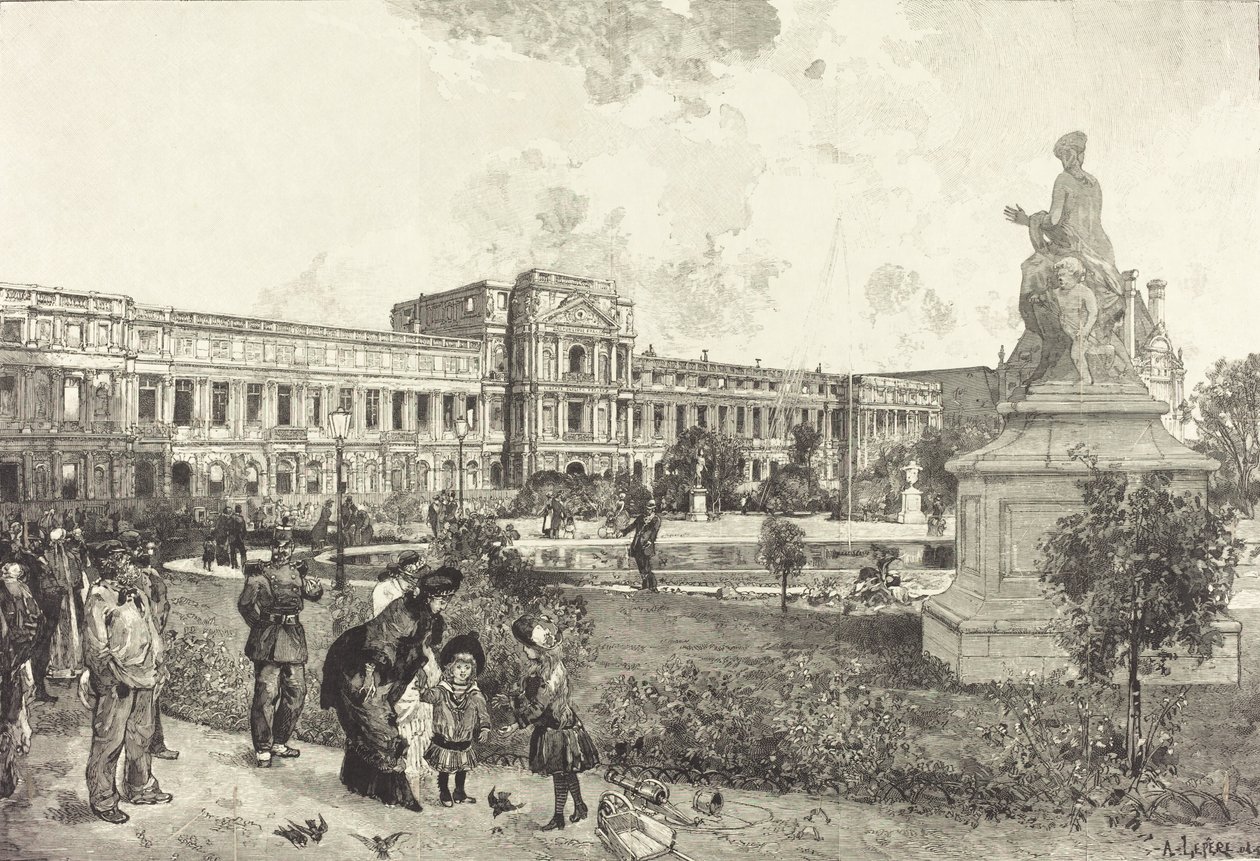 أنقاض Palais des Tuilleries قبل هدمها ، 1883. بواسطة أوغست ليبير