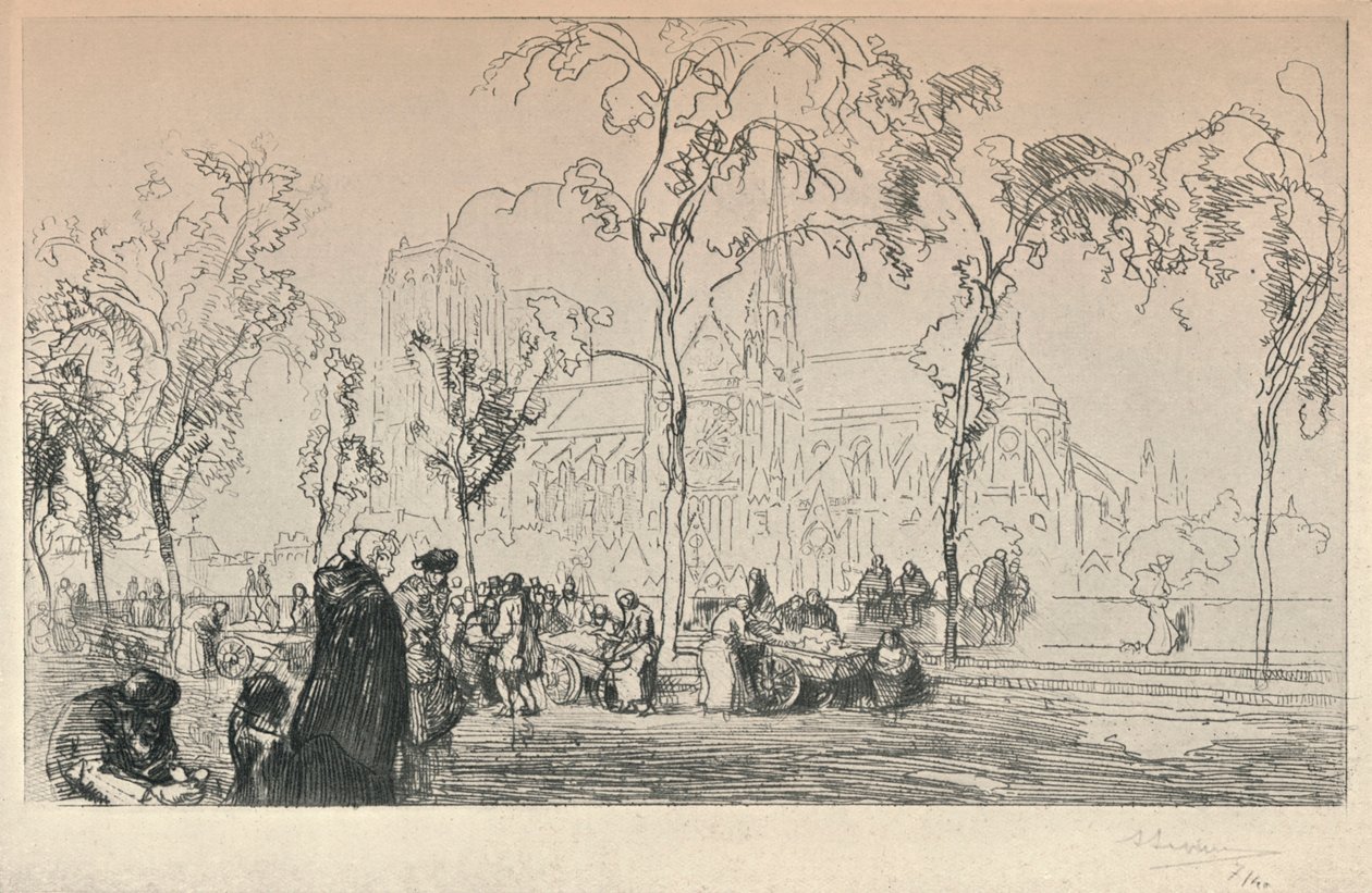 نظر نوتردام من Quai Montebello ، 1915 بواسطة أوغست لويس ليبيري