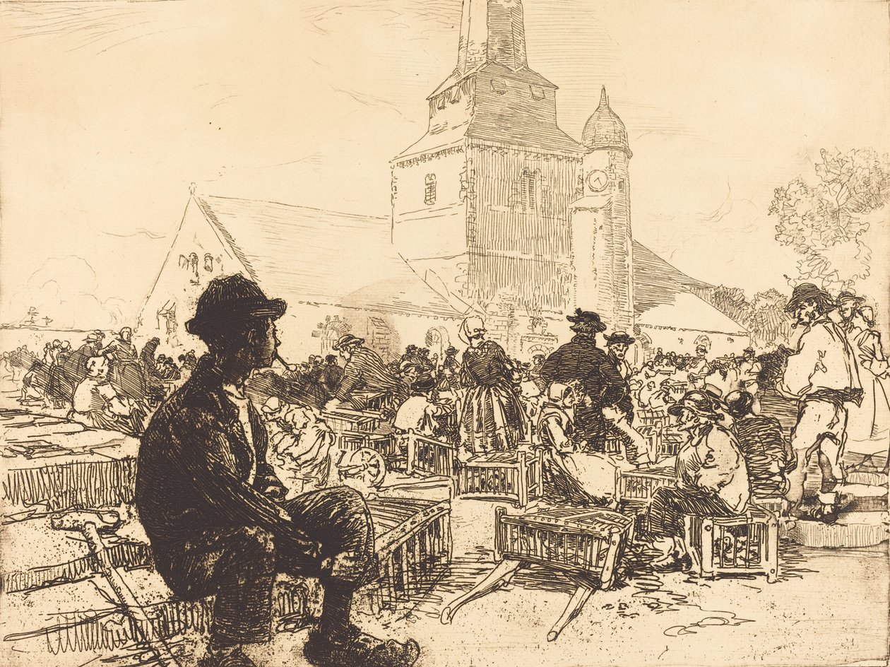سوق الدواجن في سوق سانت جان دي مونت للدواجن في سان جان دي مونت 1892. بواسطة أوغست ليبير