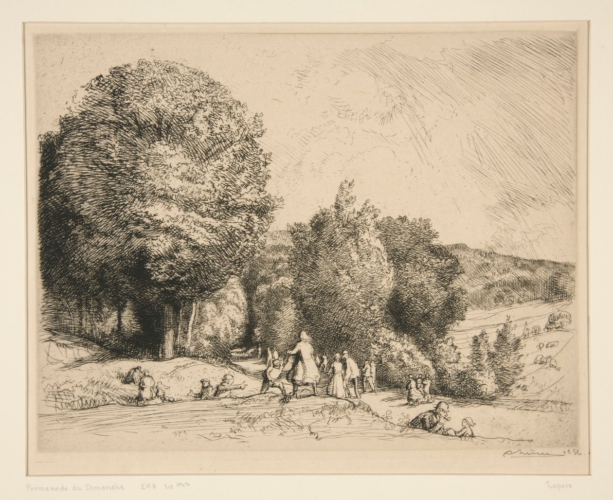 Sunday Walk (Cr؟ c؟ ur-le-Grand) (Sunday Walk [Crecoeur-le-Grand]) بواسطة أوغست ليبير