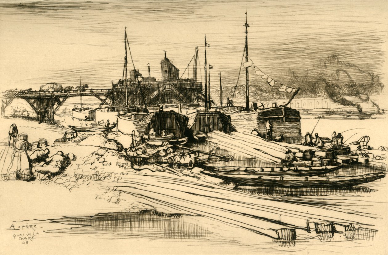 منصة المحطة: المكب العام ، 1908. بواسطة أوغست لويس ليبيري