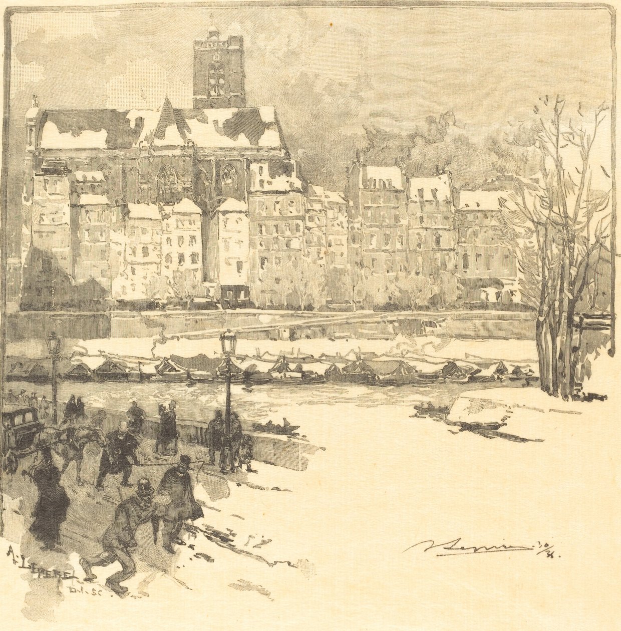 Quai de l'Hôtel de Ville، 1886. بواسطة أوغست ليبير