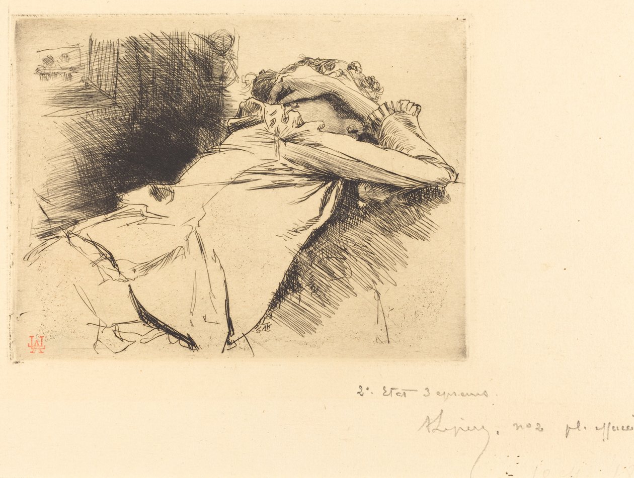 امرأة مستلقية نائمة (Femme couchee sommeillant) بواسطة أوغست ليبير