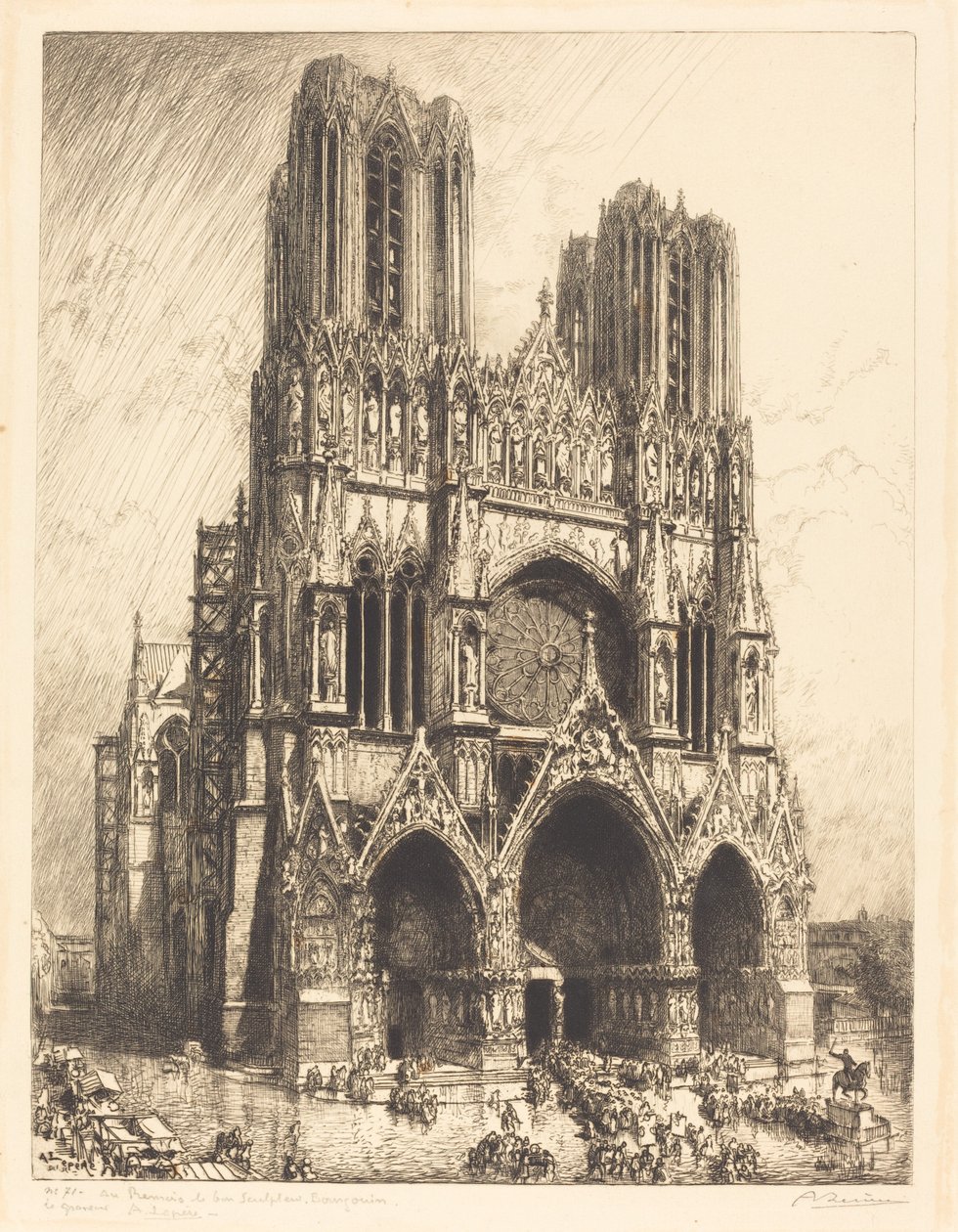 كاتدرائية ريمس (Cathedrale de Reims) بواسطة أوغست ليبير