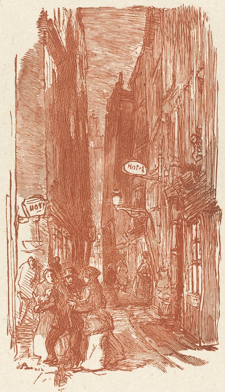Rue Saint-Severin ، نُشر عام 1901. بواسطة أوغست ليبير
